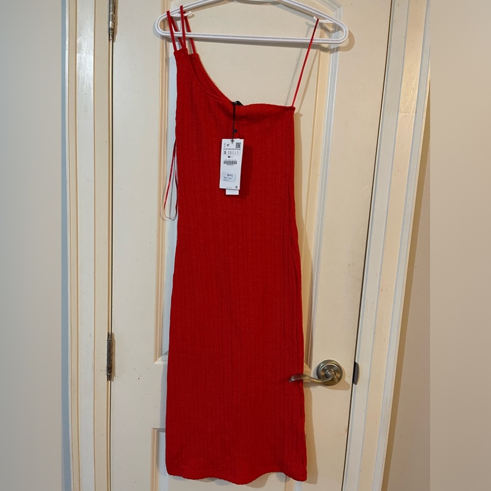 Zara red dress